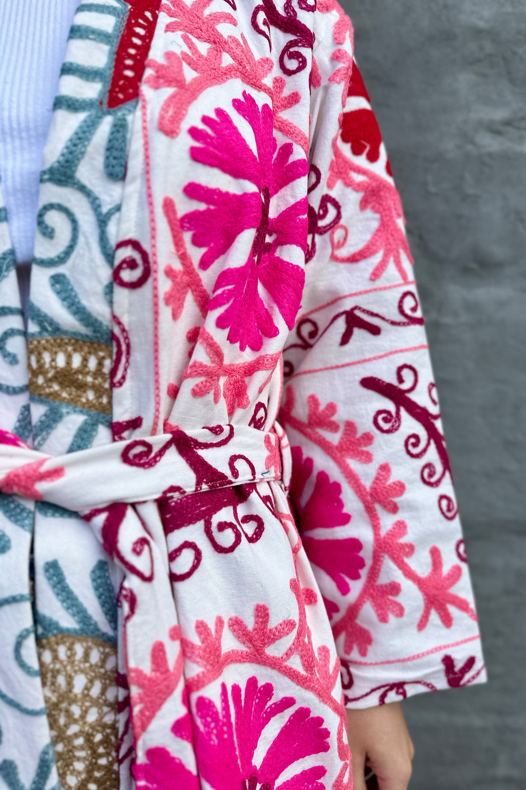 Suzani Coat In Pink Passion