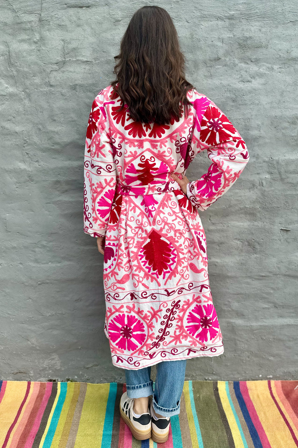 Suzani Coat In Pink Passion