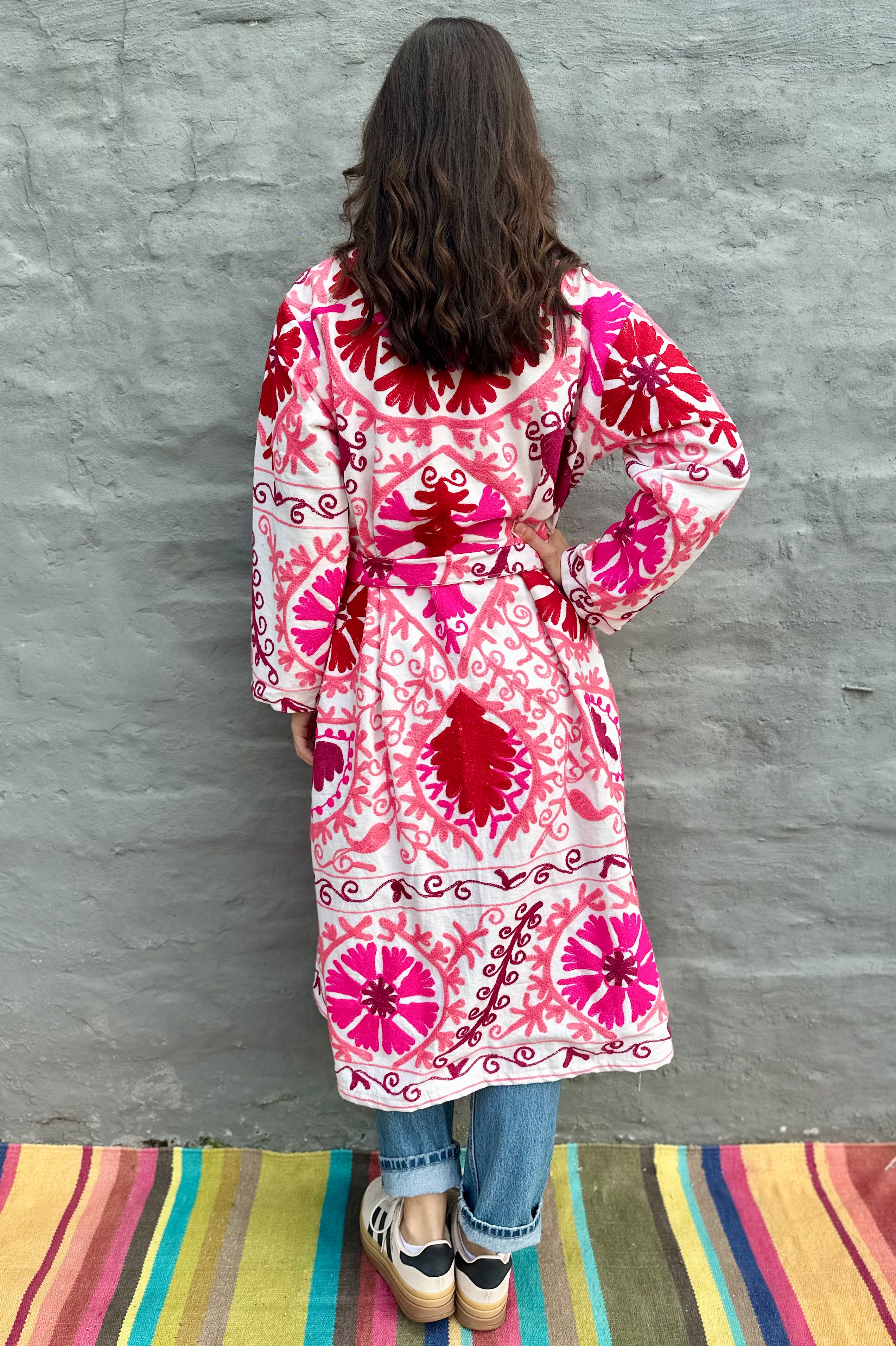Suzani Coat In Pink Passion