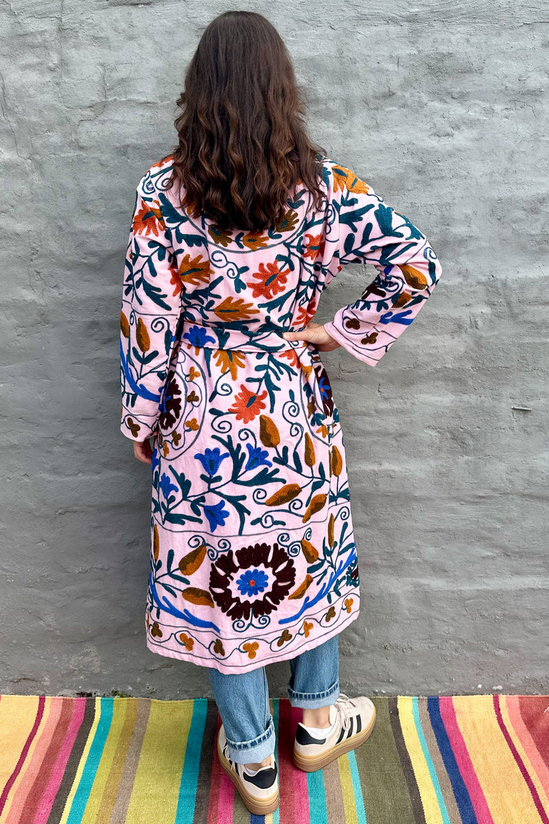 Suzani Coat In Pink Perfection