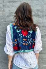 Velvet Waistcoat In Sapphire