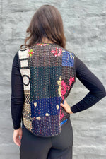 Kantha Waistcoat In Midnight