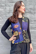 Kantha Waistcoat In Liquorice
