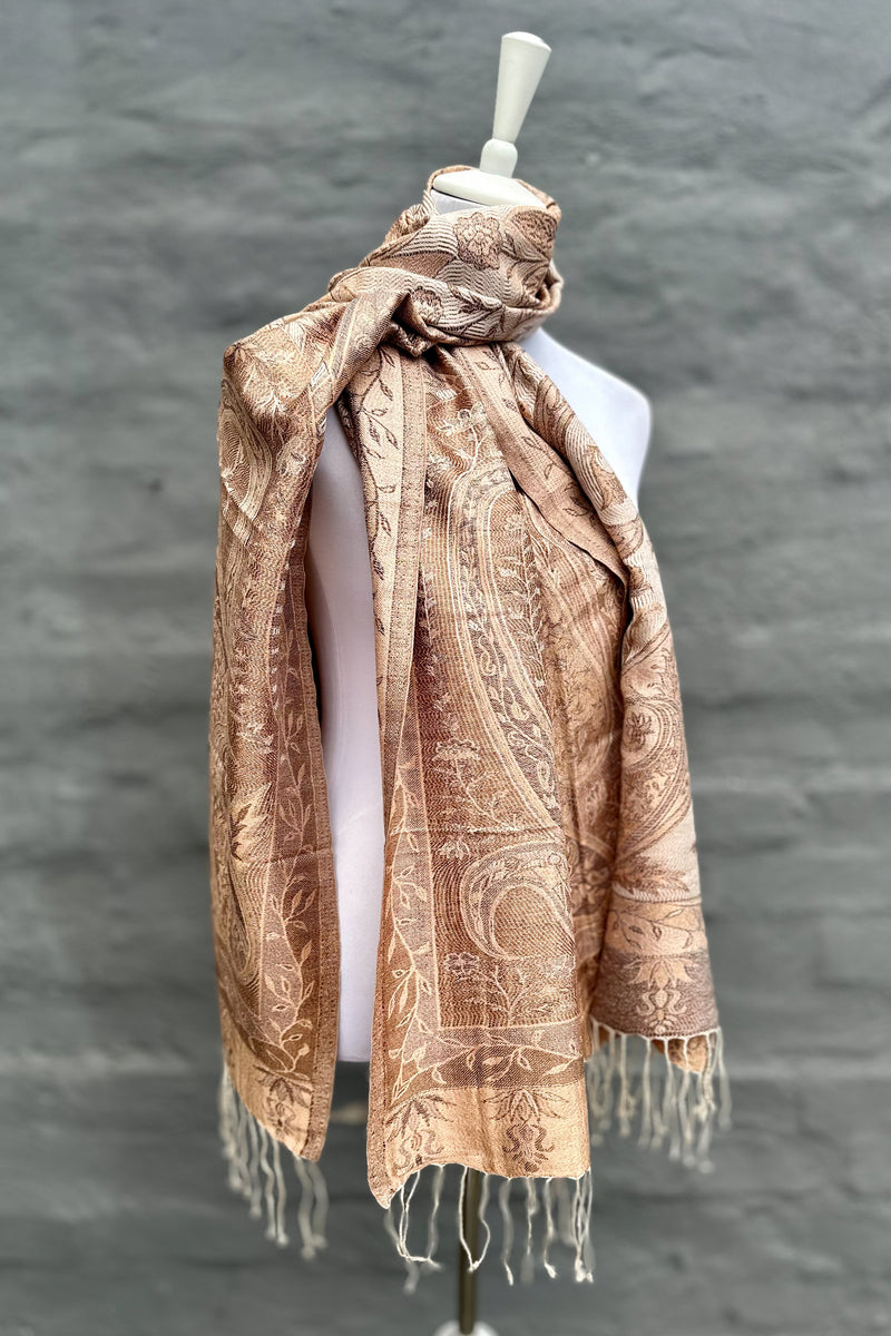 Cashmere & Bamboo Scarf In Golden Glow