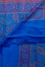 Cashmere & Bamboo Scarf In Cyan Paisley