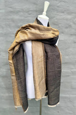 Cashmere & Bamboo Scarf In Golden Ebony