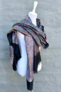 Cashmere & Bamboo Scarf In Onyx Paisley
