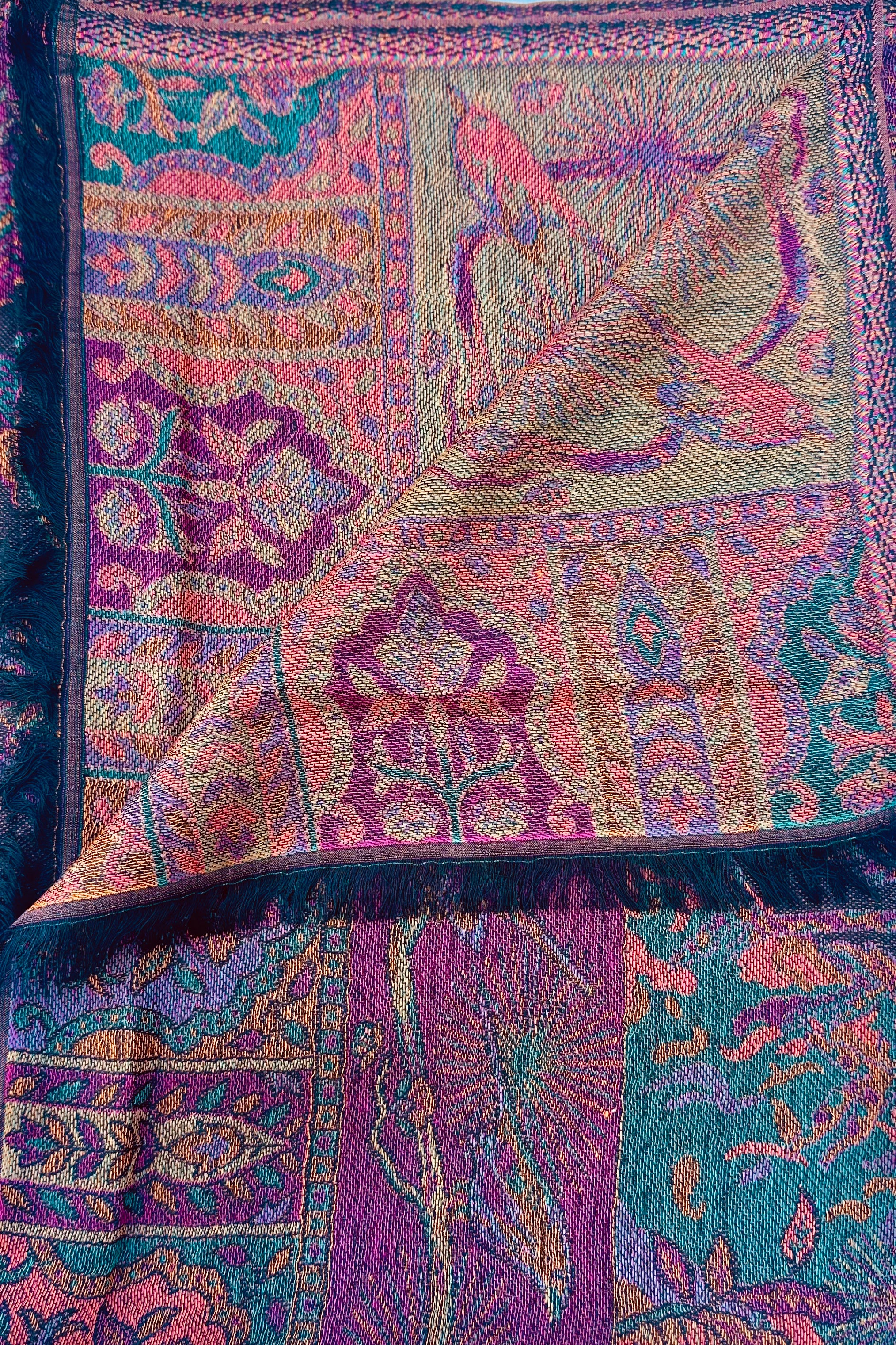 Cashmere & Bamboo Scarf In Sunset Heron