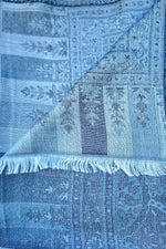 Cashmere & Bamboo Scarf In Silver Birds