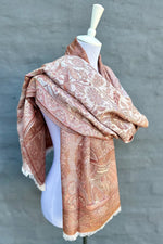 Cashmere & Bamboo Scarf In Warm Glow