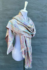Cashmere & Bamboo Scarf In Moroccan Pastels