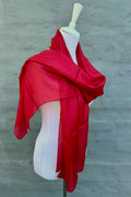 Silk Scarf In Crimson