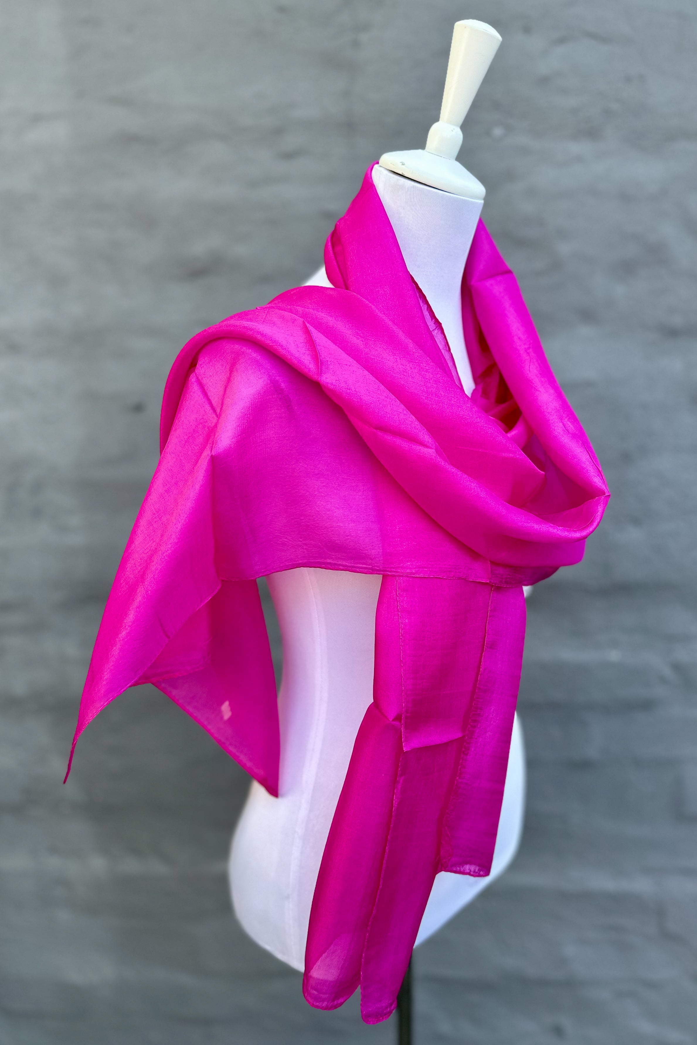 Silk Scarf In Fuchsia