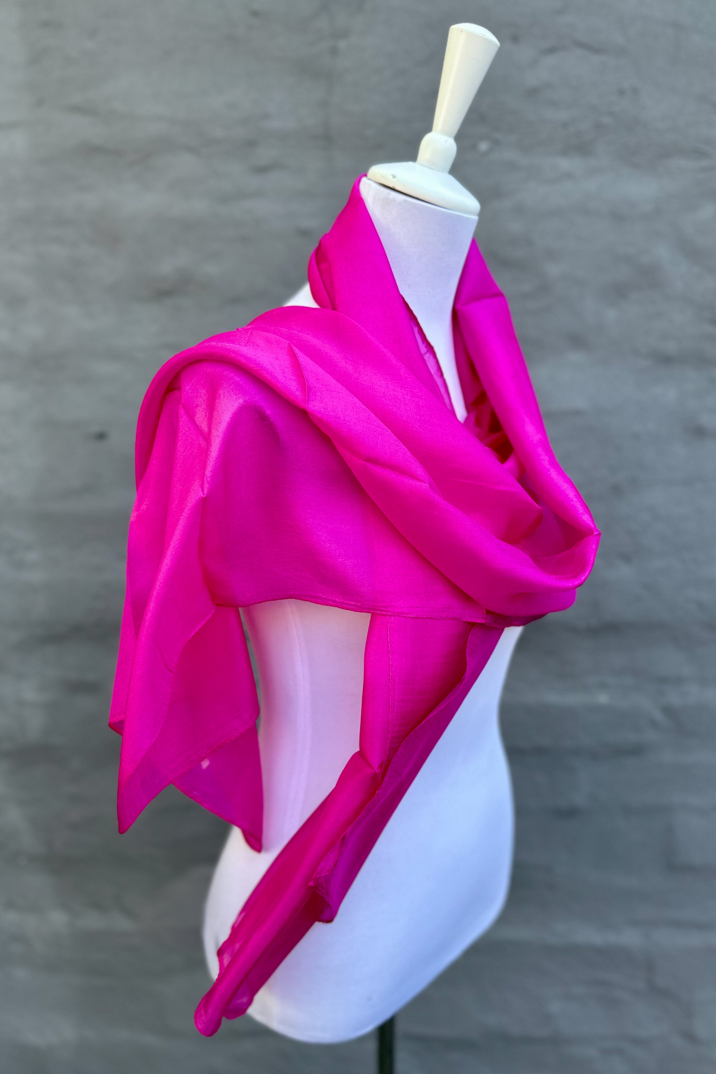 Silk Scarf In Fuchsia