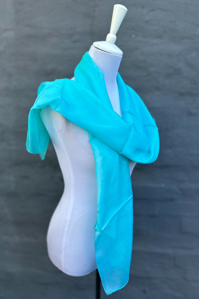 Silk Scarf In Turquoise