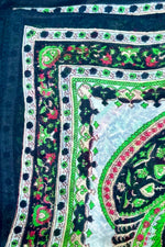 Silk Scarf In Ebony & Lime
