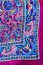 Silk Scarf In Cerise Paisley