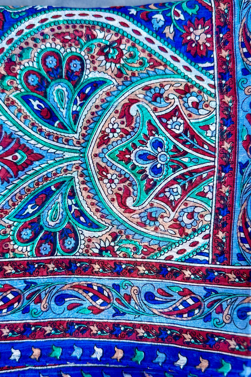 Silk Scarf In Cool Cobalt