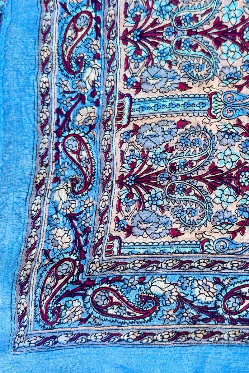 Silk Scarf In Sky Paisley