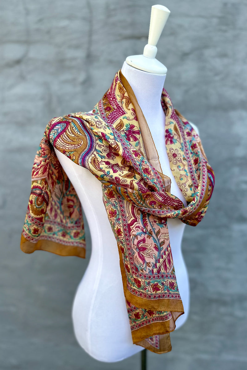 Silk Scarf In Golden Sand
