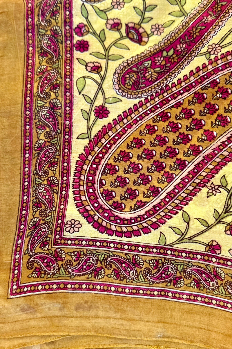 Silk Scarf In Golden Rose