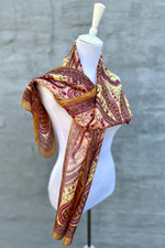 Silk Scarf In Golden Rose