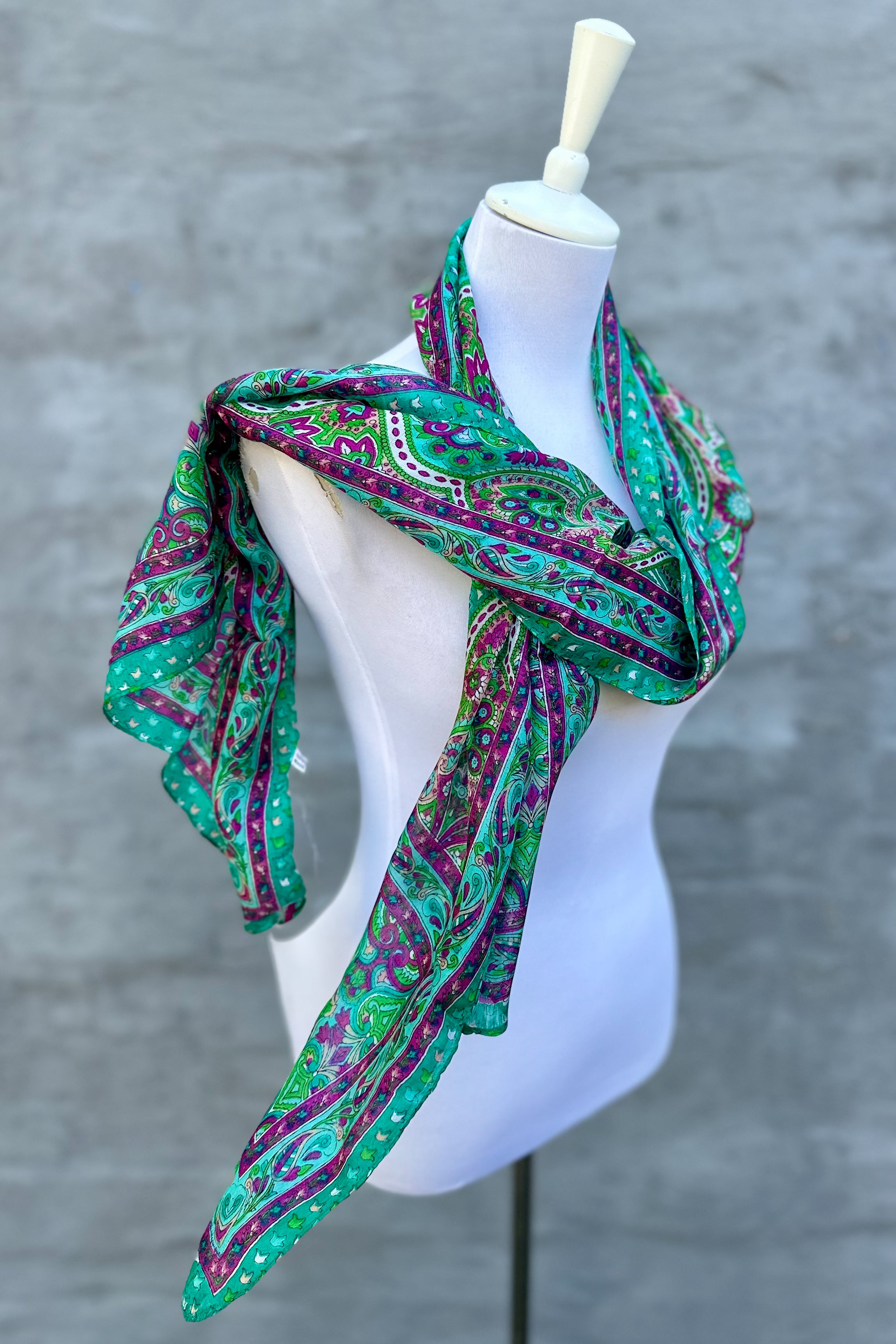 Silk Scarf In Gorgeous Green