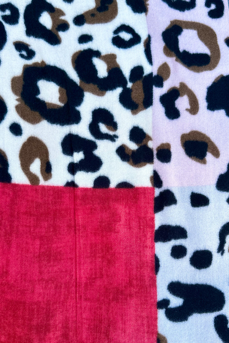 Cashmere-Blend Scarf In Scarlet Animal