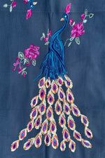 Cashmere Pashmina In Slate Peacock