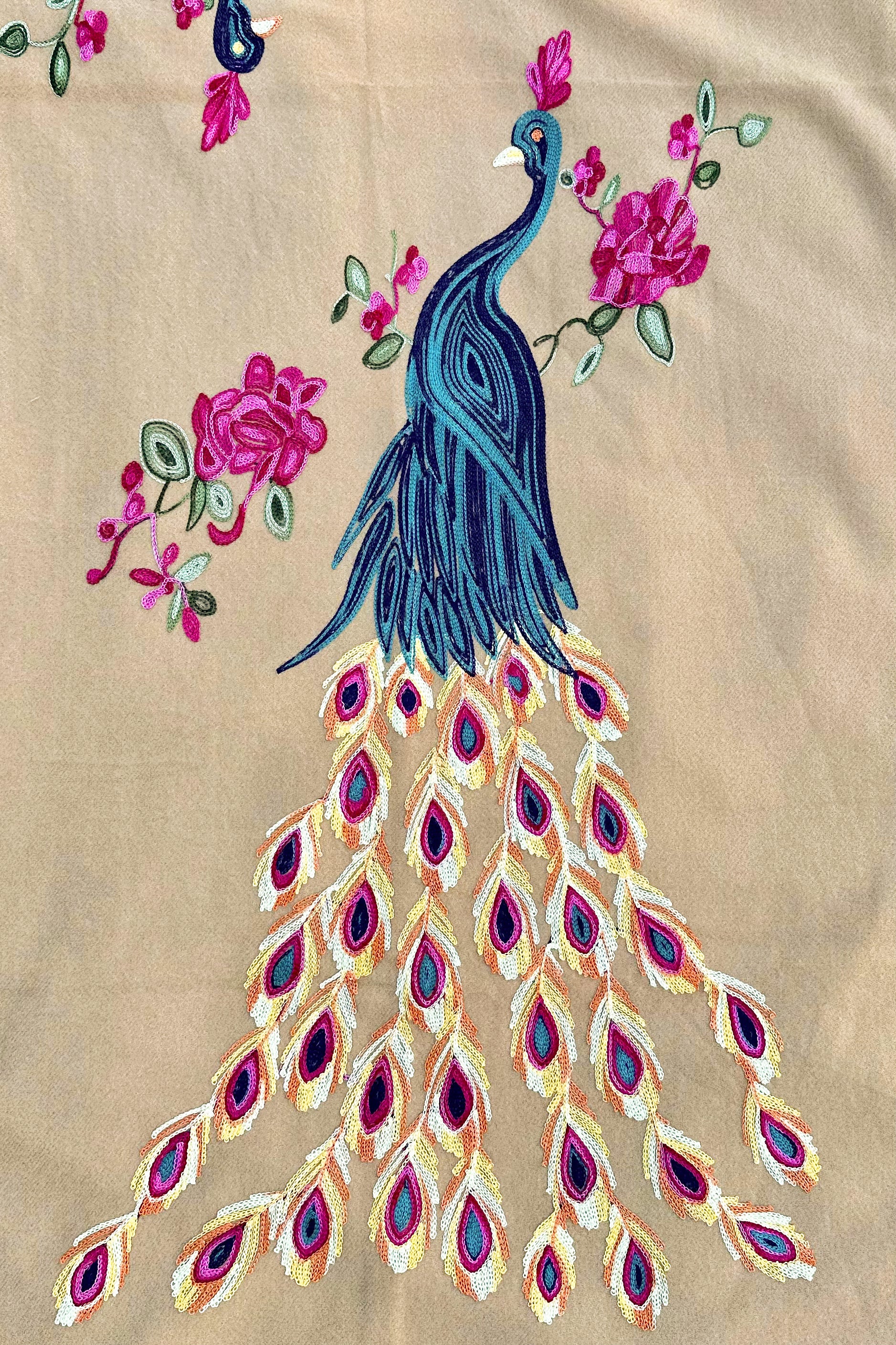 Cashmere Pashmina In Sandy Peacock