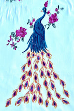 Cashmere Pashmina In Cream Peacock