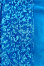 Embroidered Cashmere Pashmina In Peacock