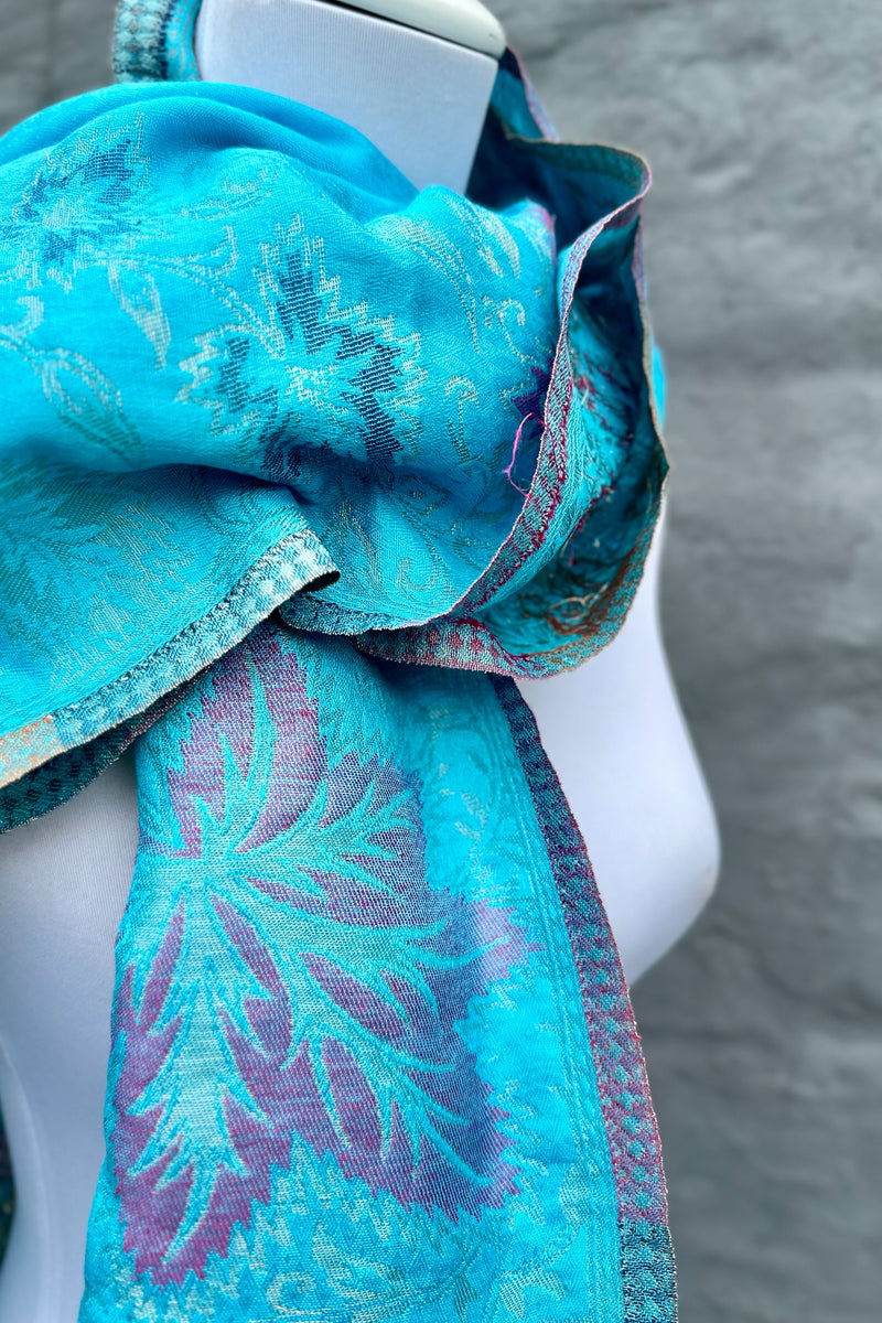 Cashmere & Bamboo Scarf In Autumn Sky