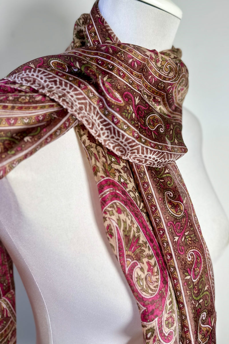 Silk Scarf In Rose Taupe