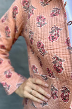 Quilted Cotton Jacket In Dusty Rose