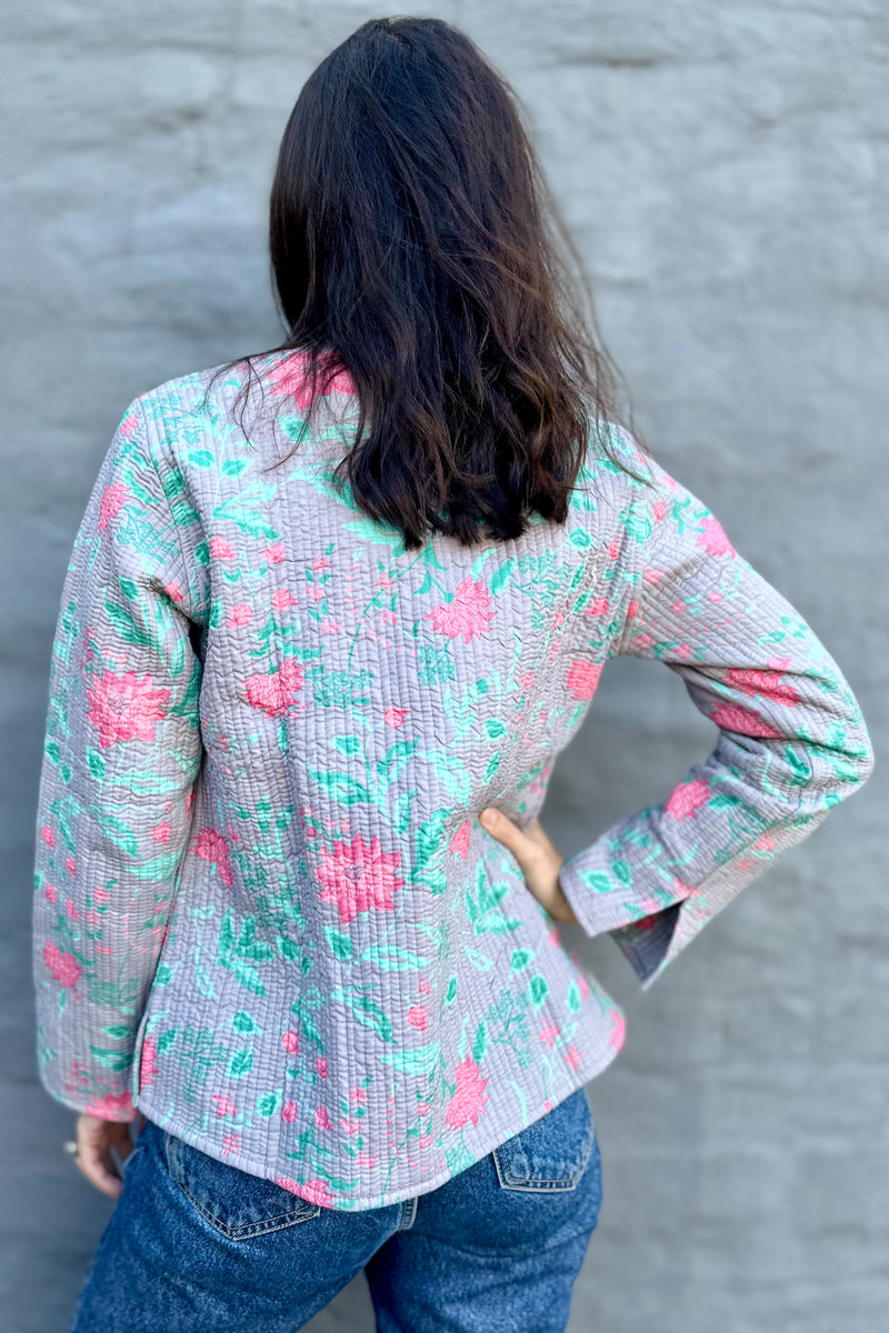 Quilted Cotton Jacket In Misty Rose