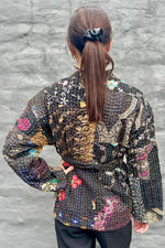 Kantha Jacket In Ebony