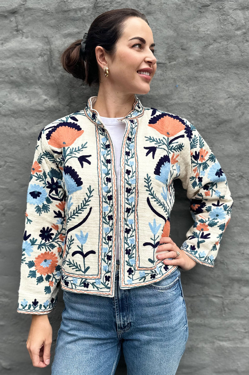 Suzani Jacket In Milk