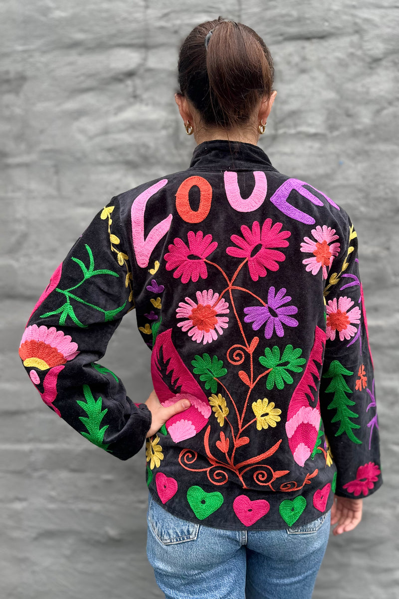Velvet Love Jacket In Ebony