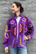 Velvet Love Jacket In Purple