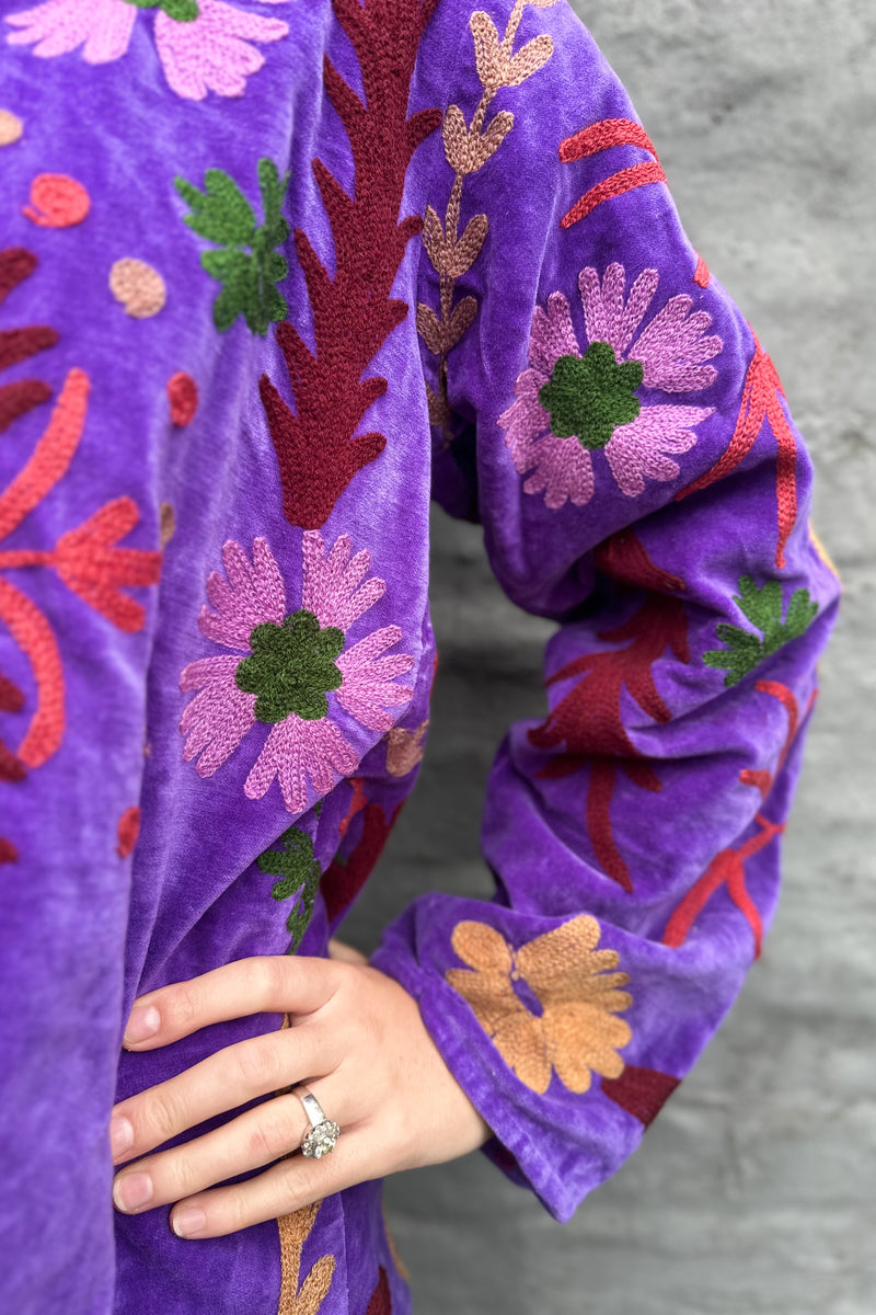 Velvet Love Jacket In Purple