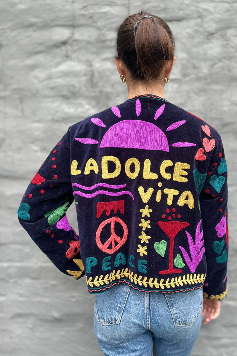 Dolce Vita Jacket In Winter Blue