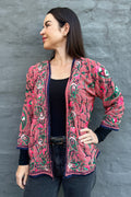 Phulkari Jacket In Peachy Pink