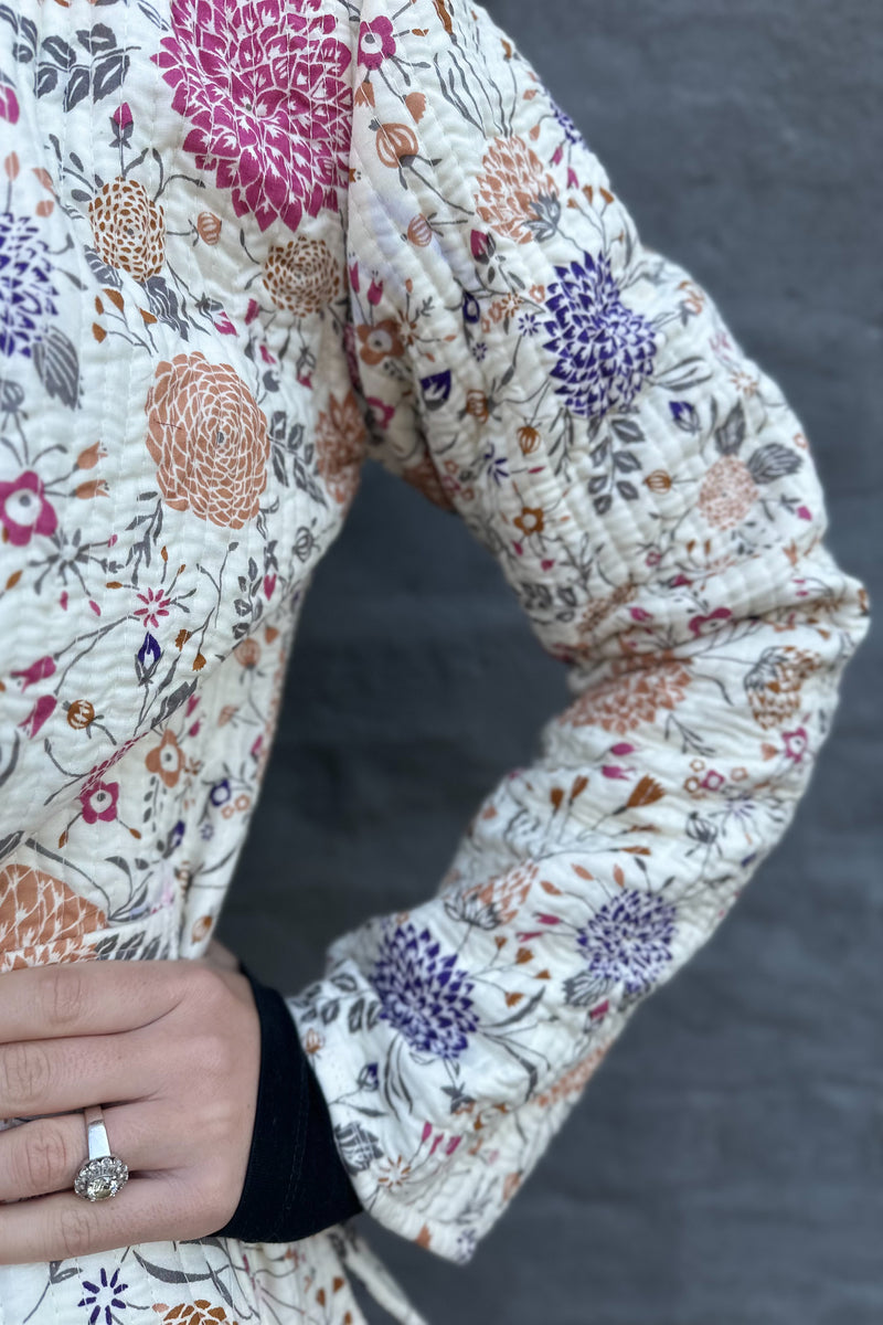 Quilted Cotton Jacket In Winter Garden
