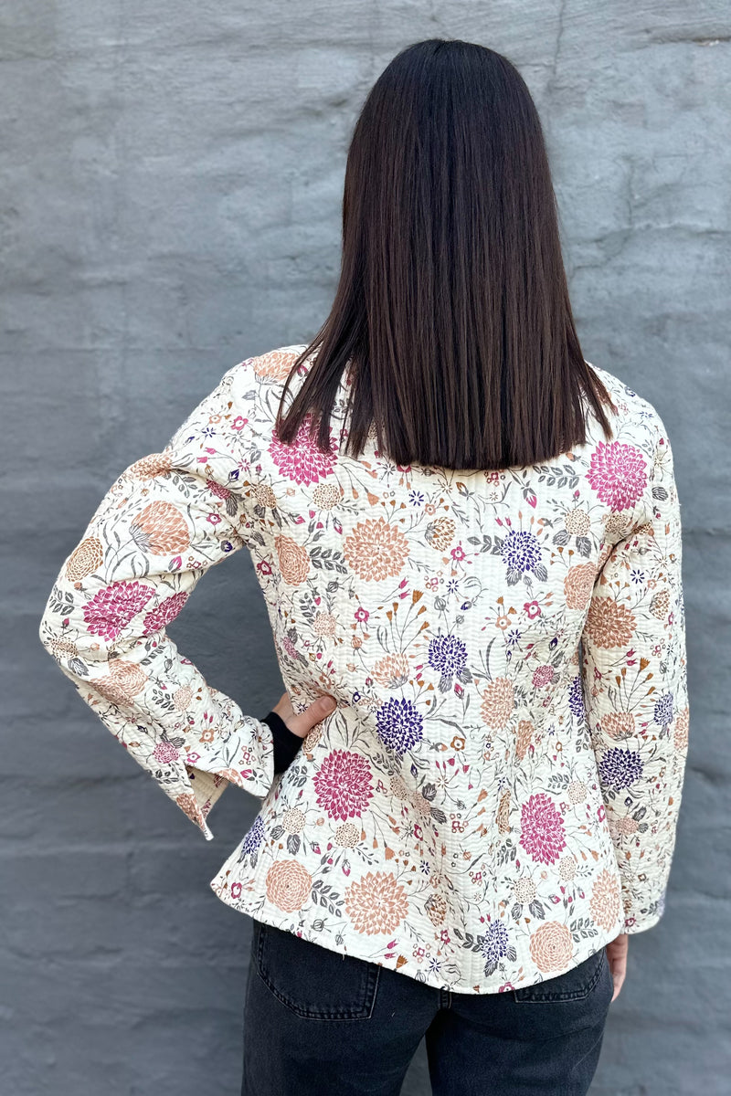 Quilted Cotton Jacket In Winter Garden