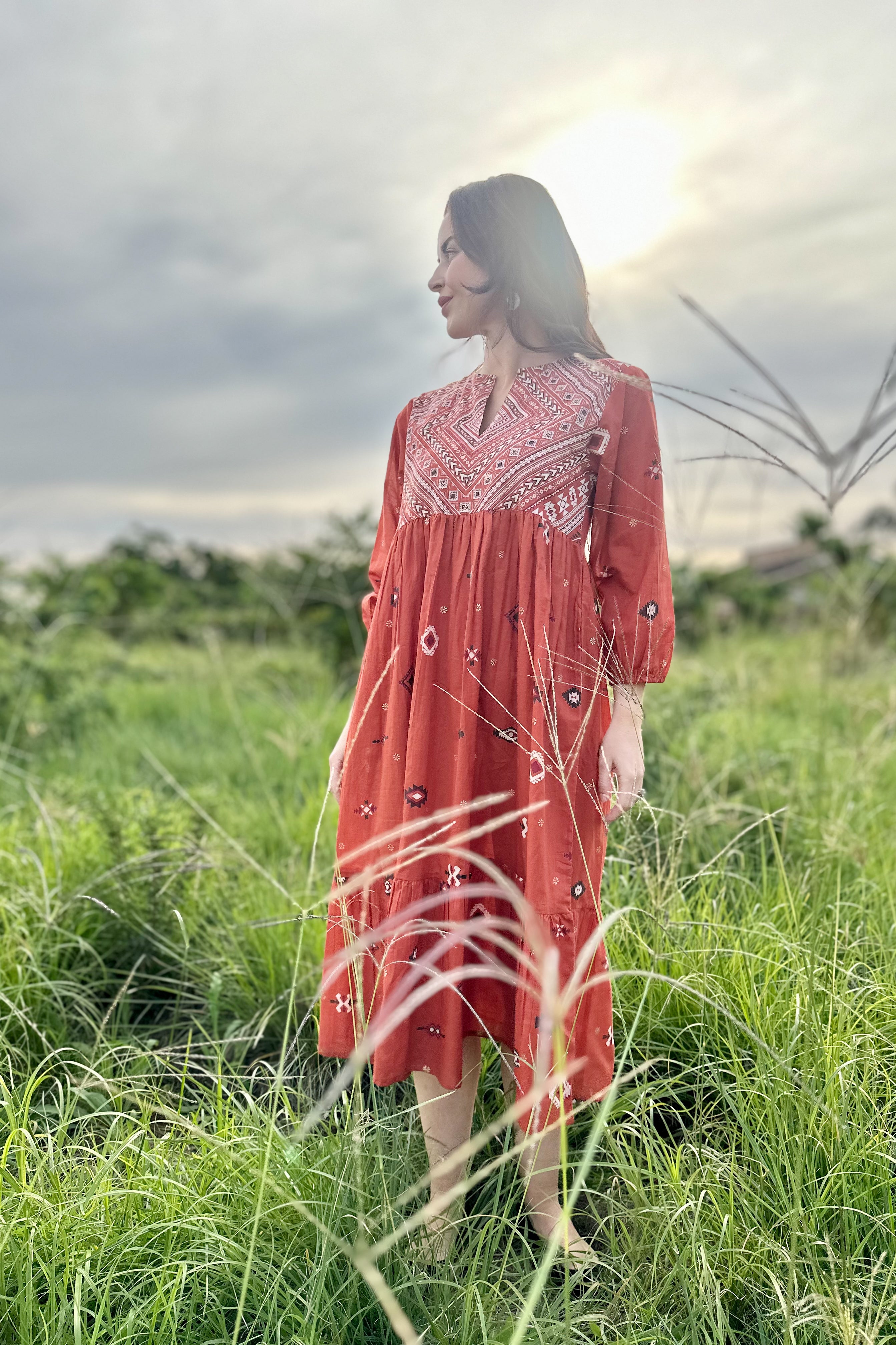 Kali Dress In Rooibos