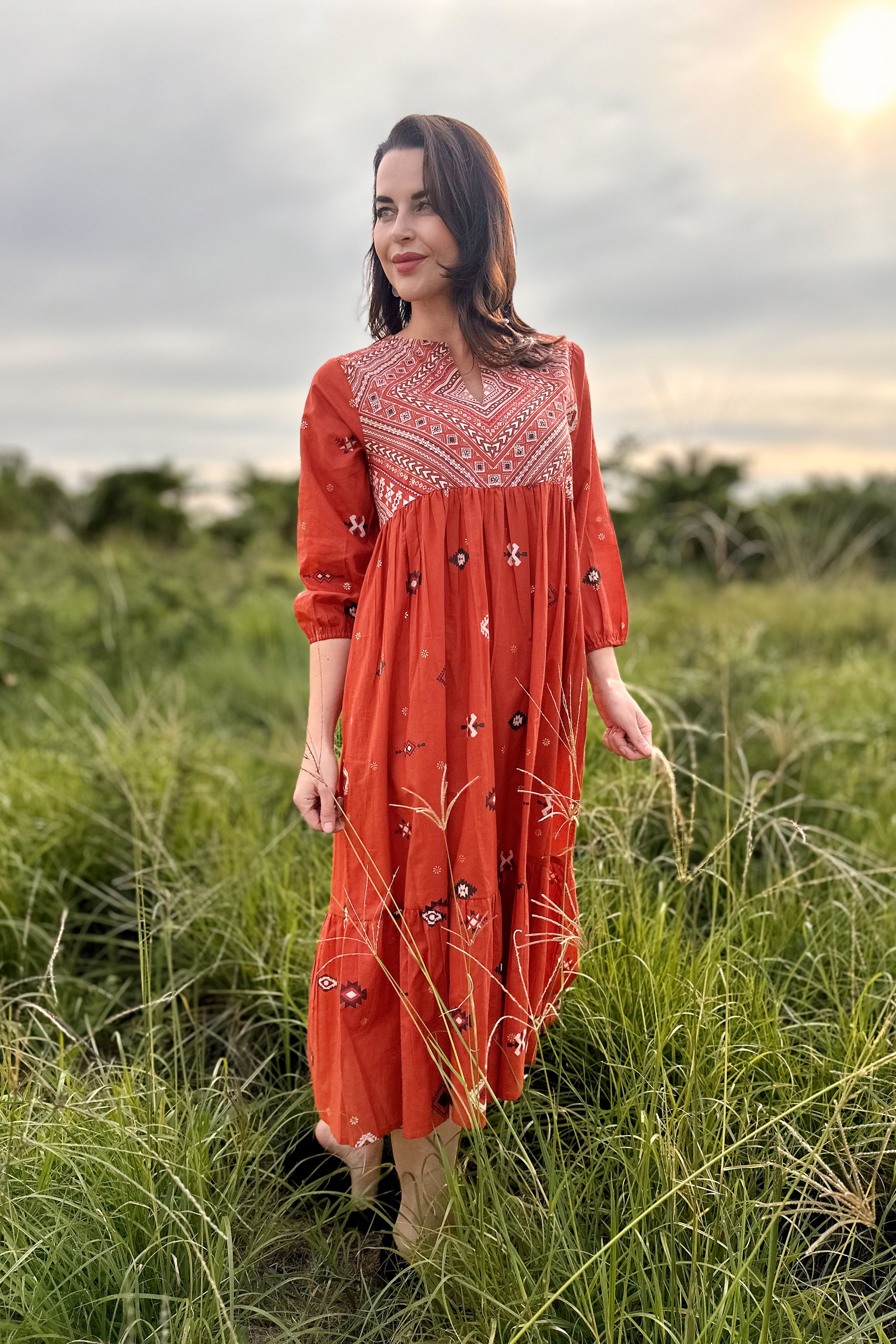 Kali Dress In Rooibos