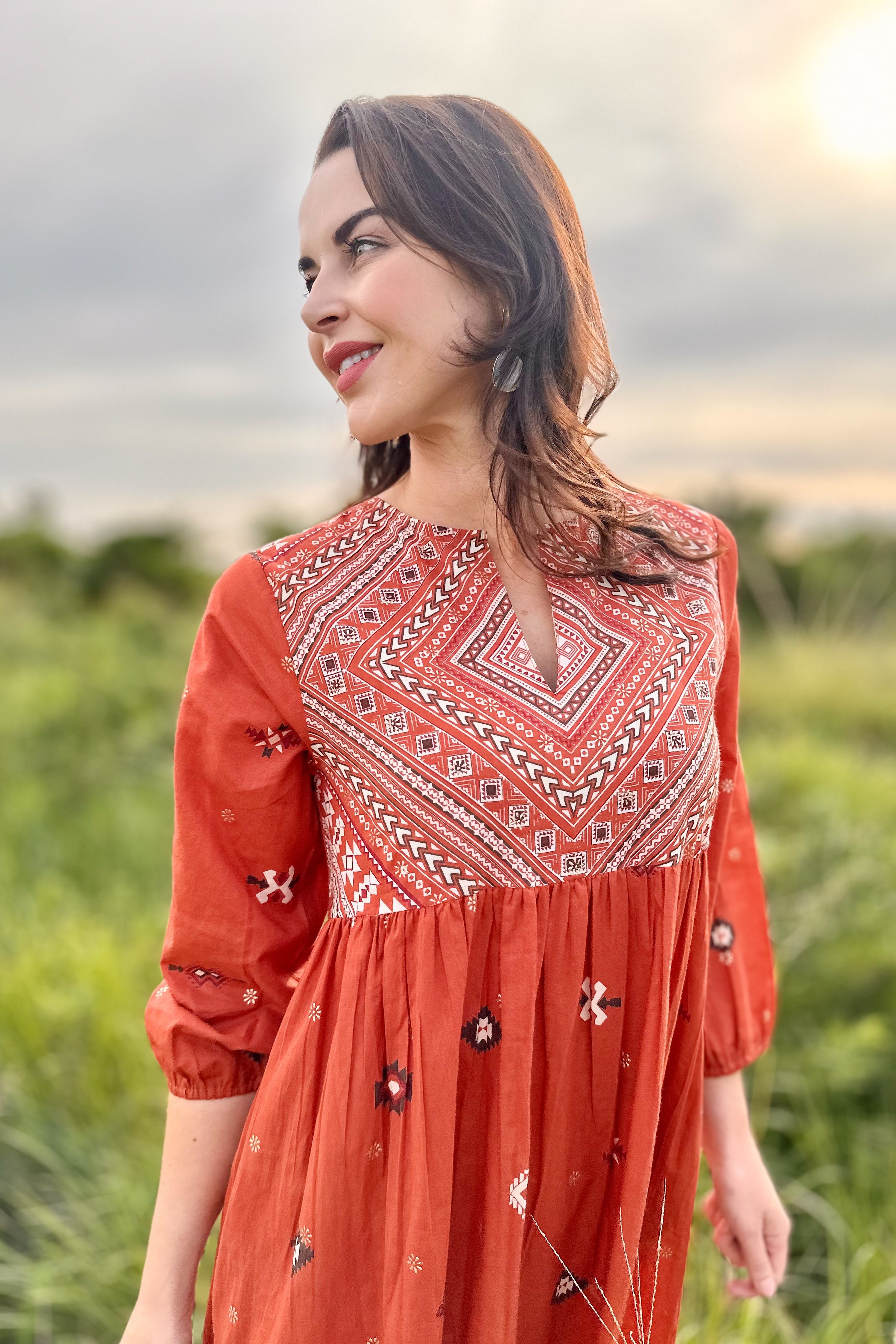 Kali Dress In Rooibos