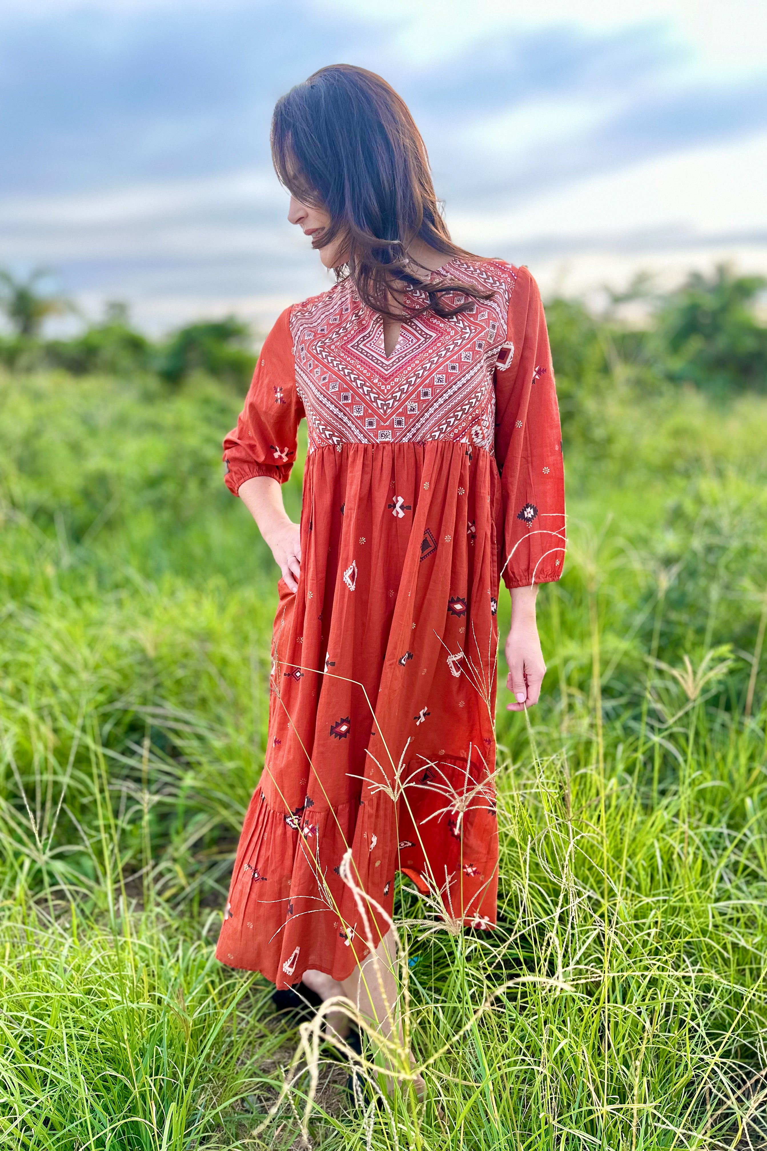 Kali Dress In Rooibos