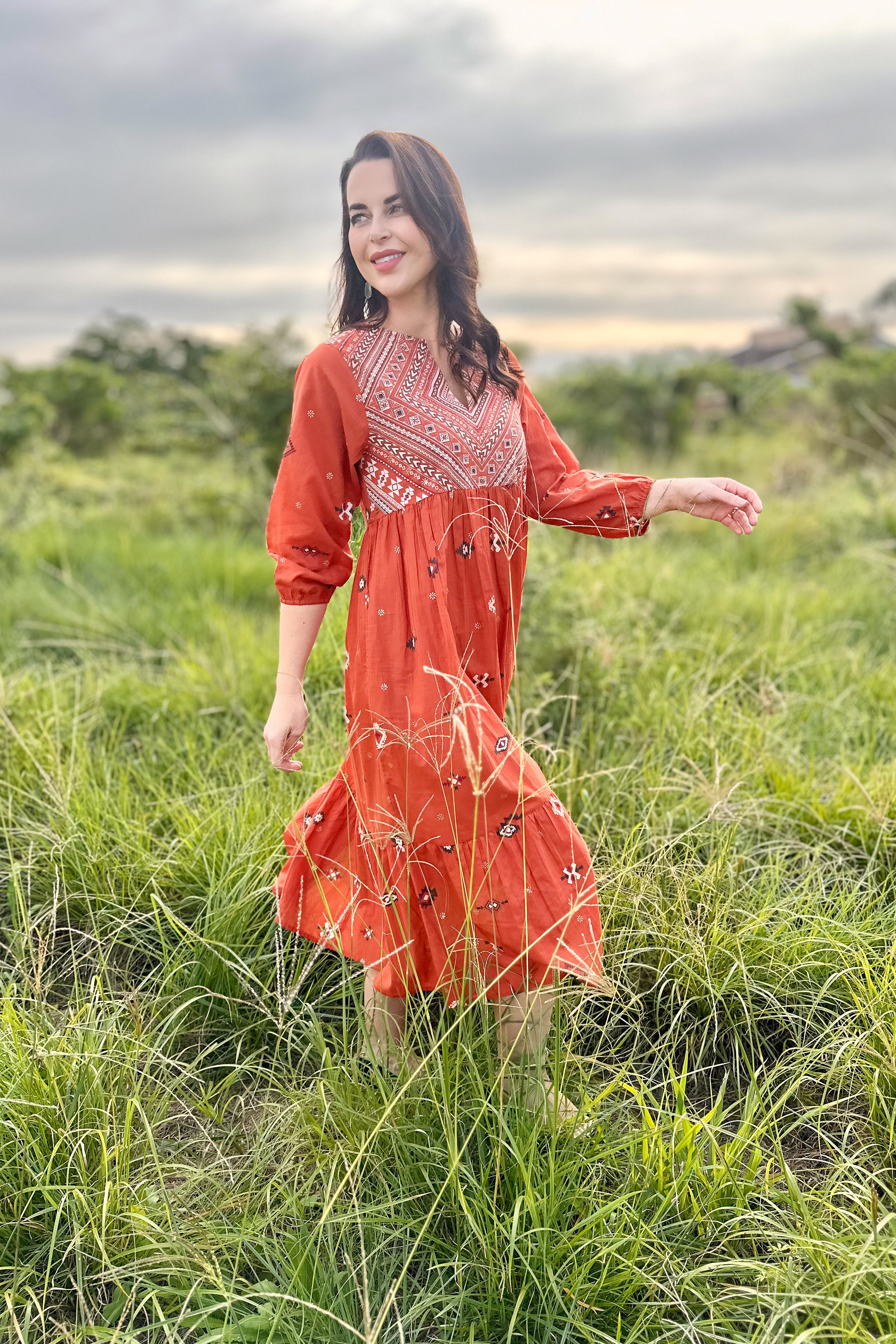 Kali Dress In Rooibos